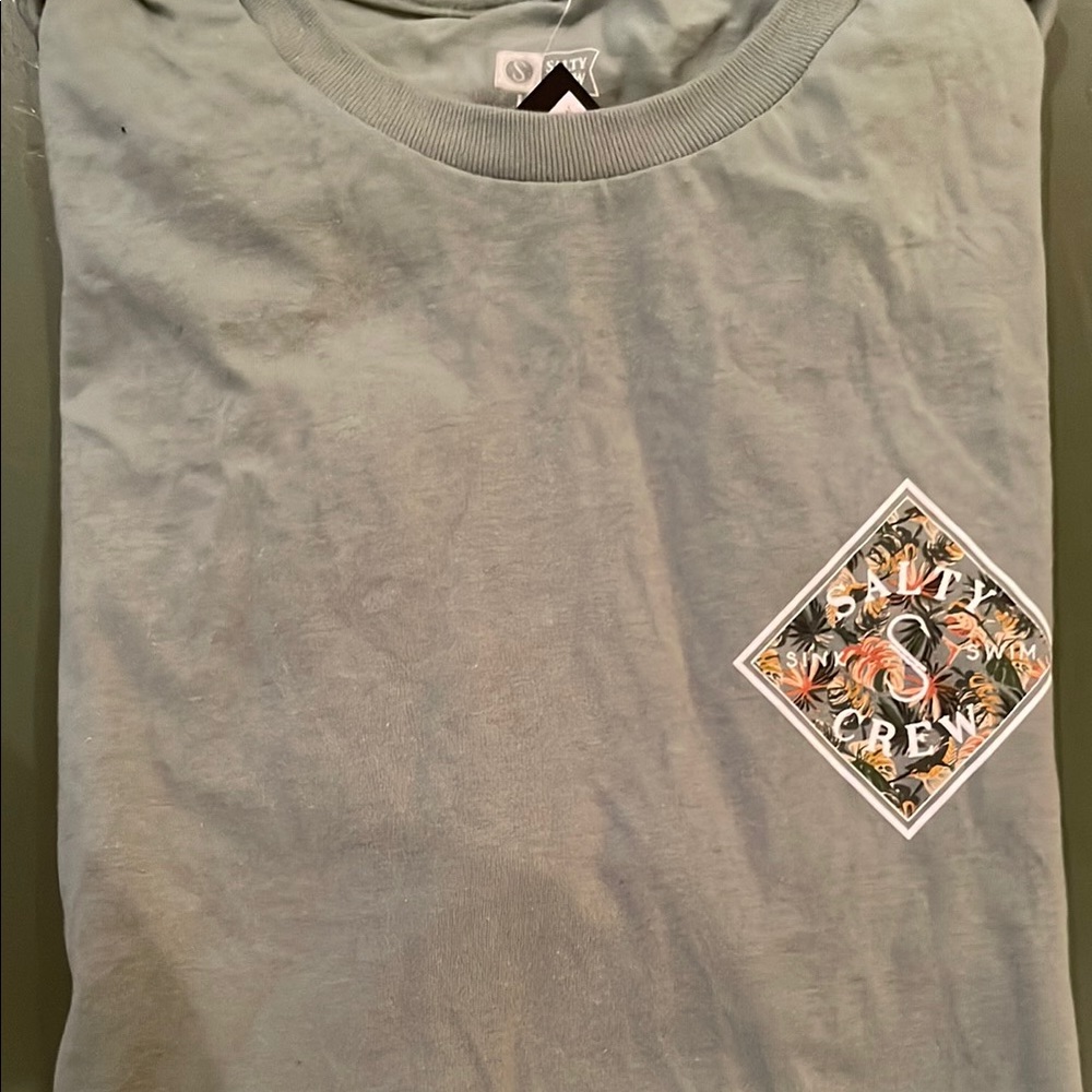 Salty Crew Men's Sage Green Short Sleeve Tee
